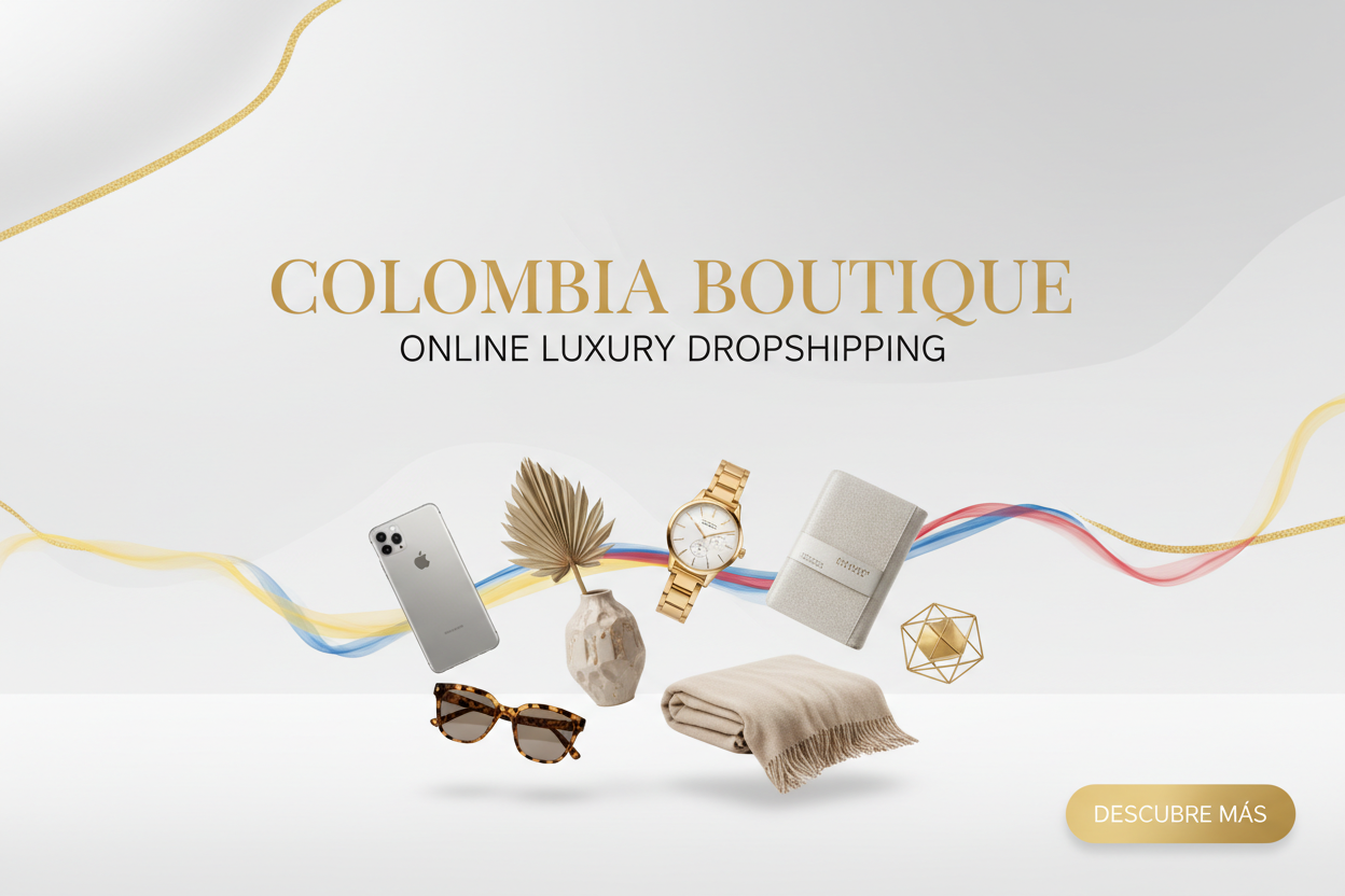 banner para dropshipping na Colômbia sem nutracêuticos elegante